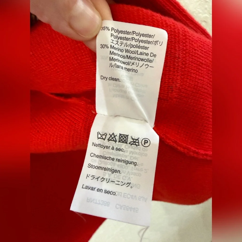 J. Crew 365 Red Sophie Open Front Sweater Blazer Cardigan - S